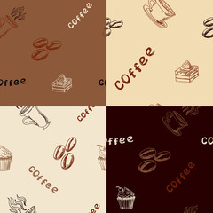 Seamless pattern Coffee theme