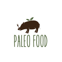 paleo food hog vector design template
