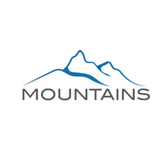 abstract mountains vector design template