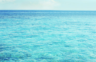 Fototapeta na wymiar View of beautiful blue ocean water in resort