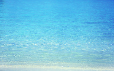 View of beautiful blue ocean water in resort