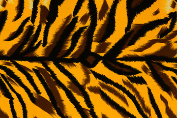 Texture fabric of tiger for background