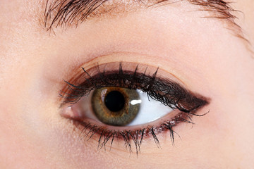 Naklejka premium Human eye close up