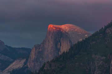 Half Dome in Red