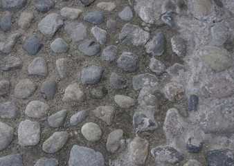 fragment of stone pavement