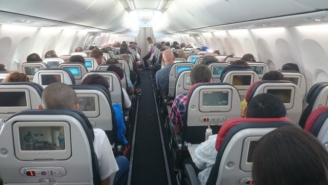 Interior de avi&oacute;n