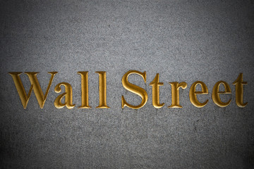 Wall Street golden lettering