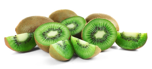 Fototapeta premium Juicy kiwi fruit isolated on white