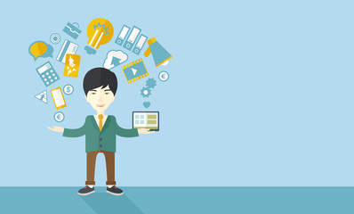 Happy chinese self employed.