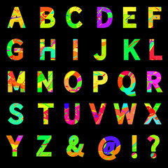 Vector abstract alphabet, 10eps