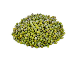 Mung beans isolated on white background