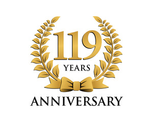 anniversary logo ribbon wreath 119