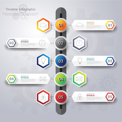Business timeline. Can be used for workflow layout, banner, diag