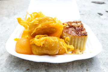 several of Thai desserts.