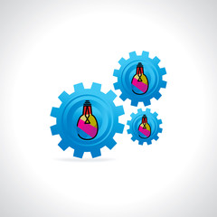 creative gear concept vector illustration 