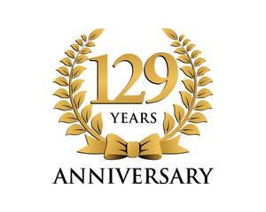 anniversary logo ribbon wreath 129