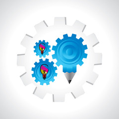 creative gear concept vector illustration 