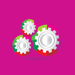 creative gear concept vector illustration 