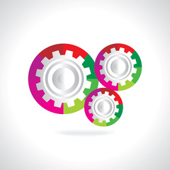 creative gear concept vector illustration 