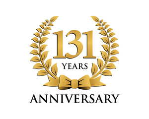 anniversary logo ribbon wreath 131