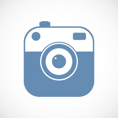 Hipster camera Icon, flat