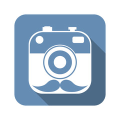 Hipster camera Icon, flat