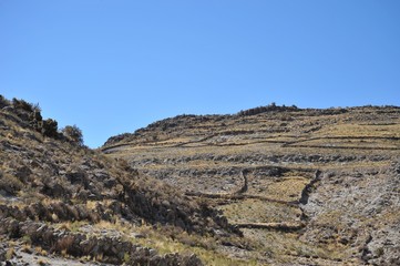 Mountain Bolivian villages in the Altiplano