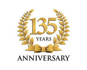 anniversary logo ribbon wreath 135