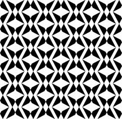 Black and white geometric seamless pattern, abstract background.