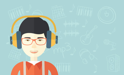 Young guy with headphone.