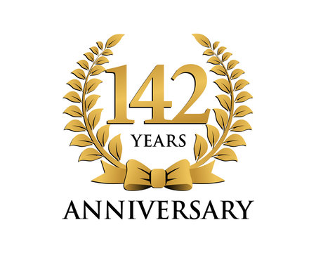 anniversary logo ribbon wreath 142