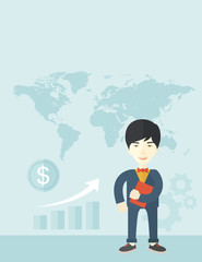 Man holding book under his arm.