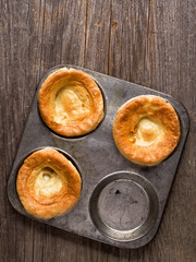 rustic golden british yorkshire pudding