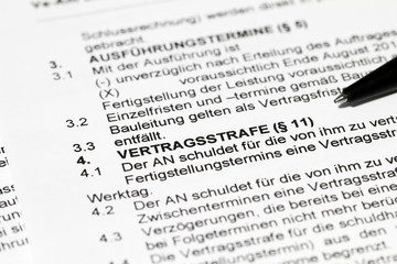 Vertragsstrafe
