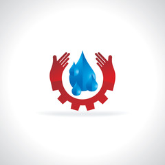 save water concept vector illustration 