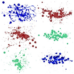 Colorful Vector Splashes - Blot, Stains Set