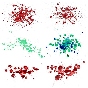 Colorful Vector Splashes - Blot, Stains Set