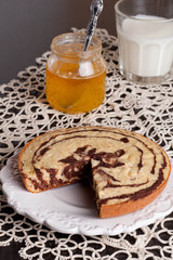 Cake ''Zebra'', close up