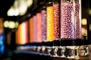 colorful beans in kitchen
