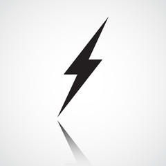 minimalistic illustration of a lightning bolt, eps10 vector