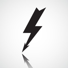 minimalistic illustration of a lightning bolt, eps10 vector