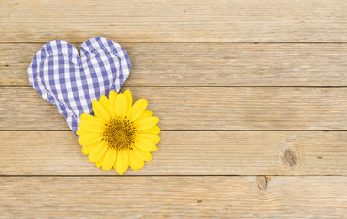 Herz mit Sonnenblume Grußkarte Einladung Fest