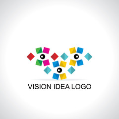 eye vision logo concept vector illustration 