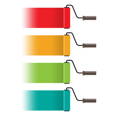 painting roller vector icon / painting a wall. Vector illustration