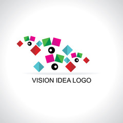 eye vision logo concept vector illustration 