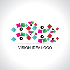 colorful eye vision concept vector illustration 