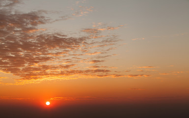 Fototapeta premium Dramatic cotton candy sky cloud texture background