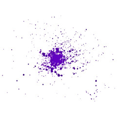 Splash and blot isolated on white background.  Abstract watercolor