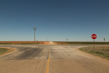 Rural Intersection in the Texas South Plains