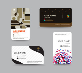 Business card template, business card layout design, vector illu